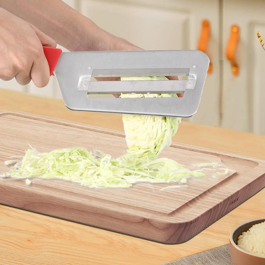 Cabbage Chopper Shredder: Manual Kitchen Slicer with Sharp Stainless Steel Blades - Ideal for Sauerkraut and Coleslaw Making