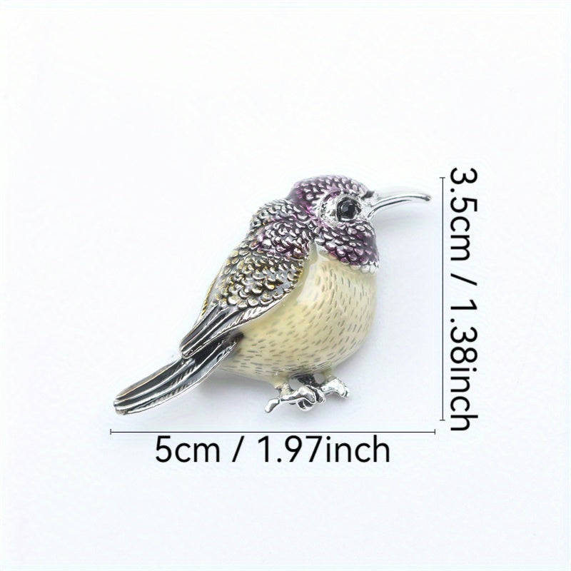 Vintage-Inspired Elegant Quail Enamel Brooch Pin - Perfect Gift for Friends & Family, Stylish Accessory