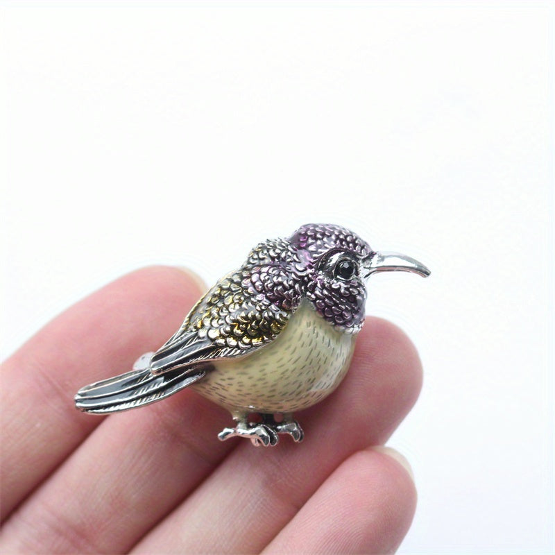 Vintage-Inspired Elegant Quail Enamel Brooch Pin - Perfect Gift for Friends & Family, Stylish Accessory