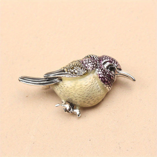 Vintage-Inspired Elegant Quail Enamel Brooch Pin - Perfect Gift for Friends & Family, Stylish Accessory