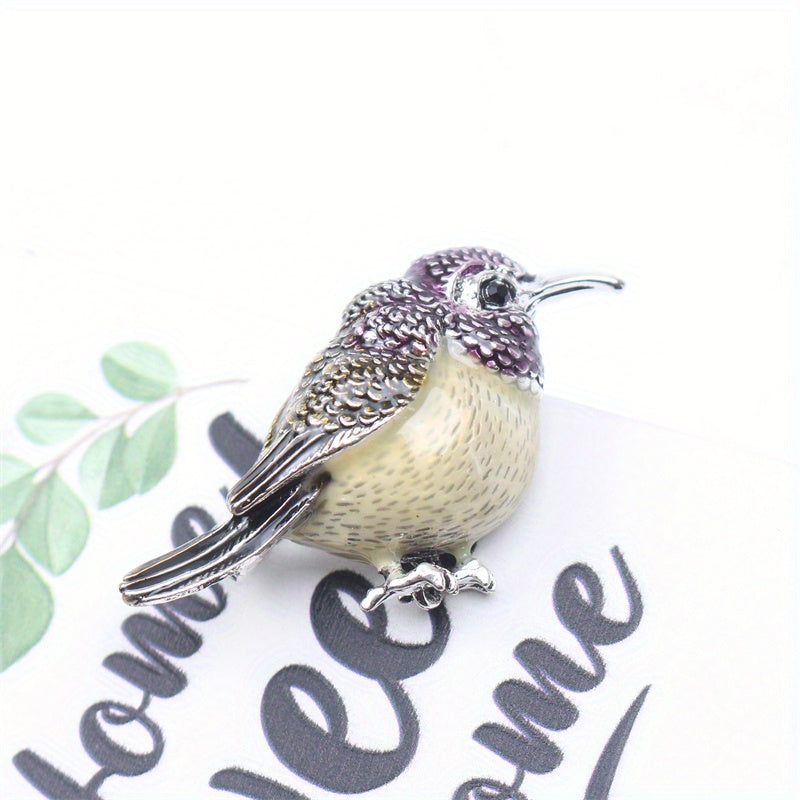 Vintage-Inspired Elegant Quail Enamel Brooch Pin - Perfect Gift for Friends & Family, Stylish Accessory