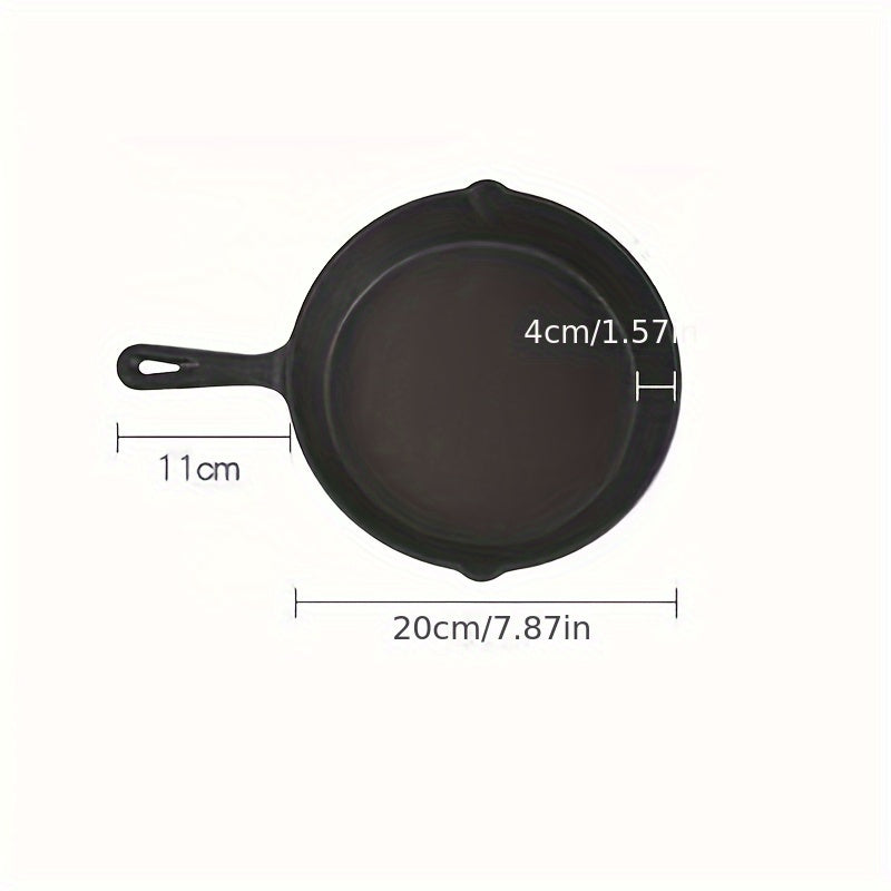 Set of 3 Cast Iron Frying Pans with Water Drip, Pre-Seasoned Oven-Safe Cookware for Camping, Indoor and Outdoor Cooking, and BBQ - Essential Kitchenware and Supplies