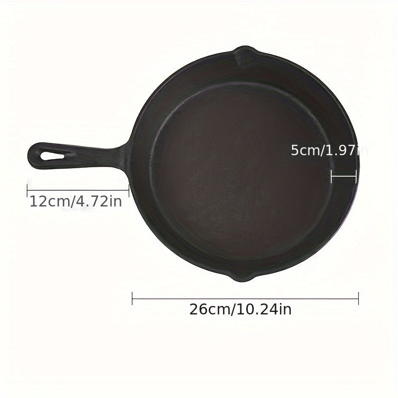 Set of 3 Cast Iron Frying Pans with Water Drip, Pre-Seasoned Oven-Safe Cookware for Camping, Indoor and Outdoor Cooking, and BBQ - Essential Kitchenware and Supplies