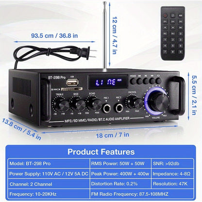 Enhanced Mini Car Amplifier for Home Theater Stereo Systems