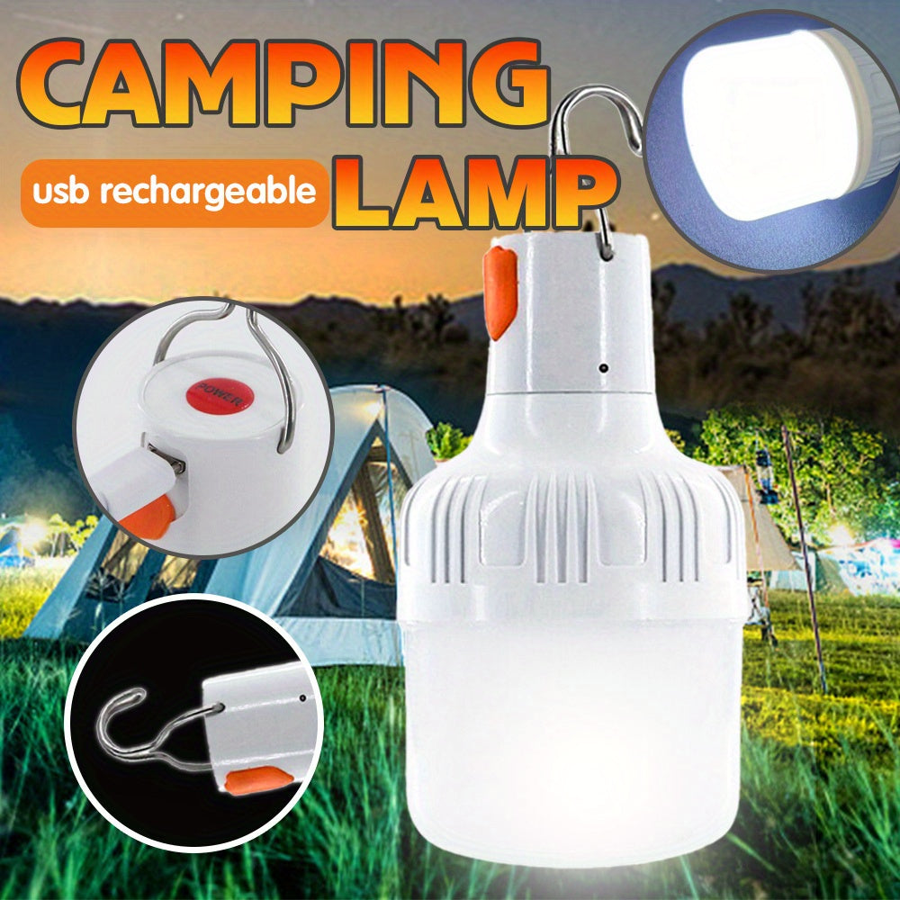 2PCS LED Emergency Lights: Portable Lanterns, USB Rechargeable, Ideal for Camping, BBQ, Fishing, Hiking, and Mountaineering