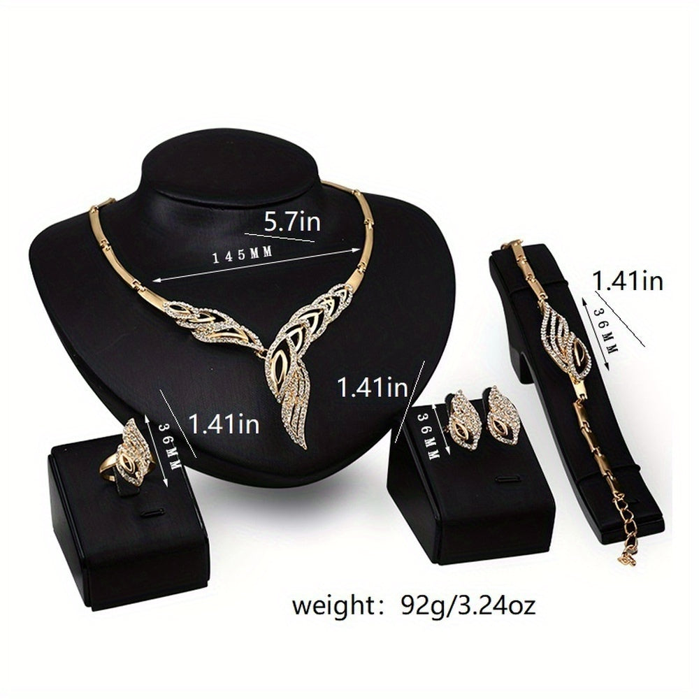 Silver Plated Synthetic April Birthstone Jewelry Set, Bohemian Style, Made with Zinc Alloy and Glass Stones. Perfect Mother's Day Gift, Ideal for Parties and Music Festivals. Includes a 5-Piece Set with Trendy Twisted Design Necklace, Earrings, and