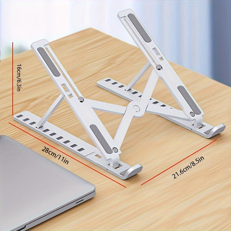 Foldable and Portable Laptop Stand, Adjustable Height, Compatible with All Notebooks, Suitable for Desk Use, No Electricity Needed, Can also be Used as a Wall-Mounted TV Stand, Ideal for Gaming and Leisure Room Furniture