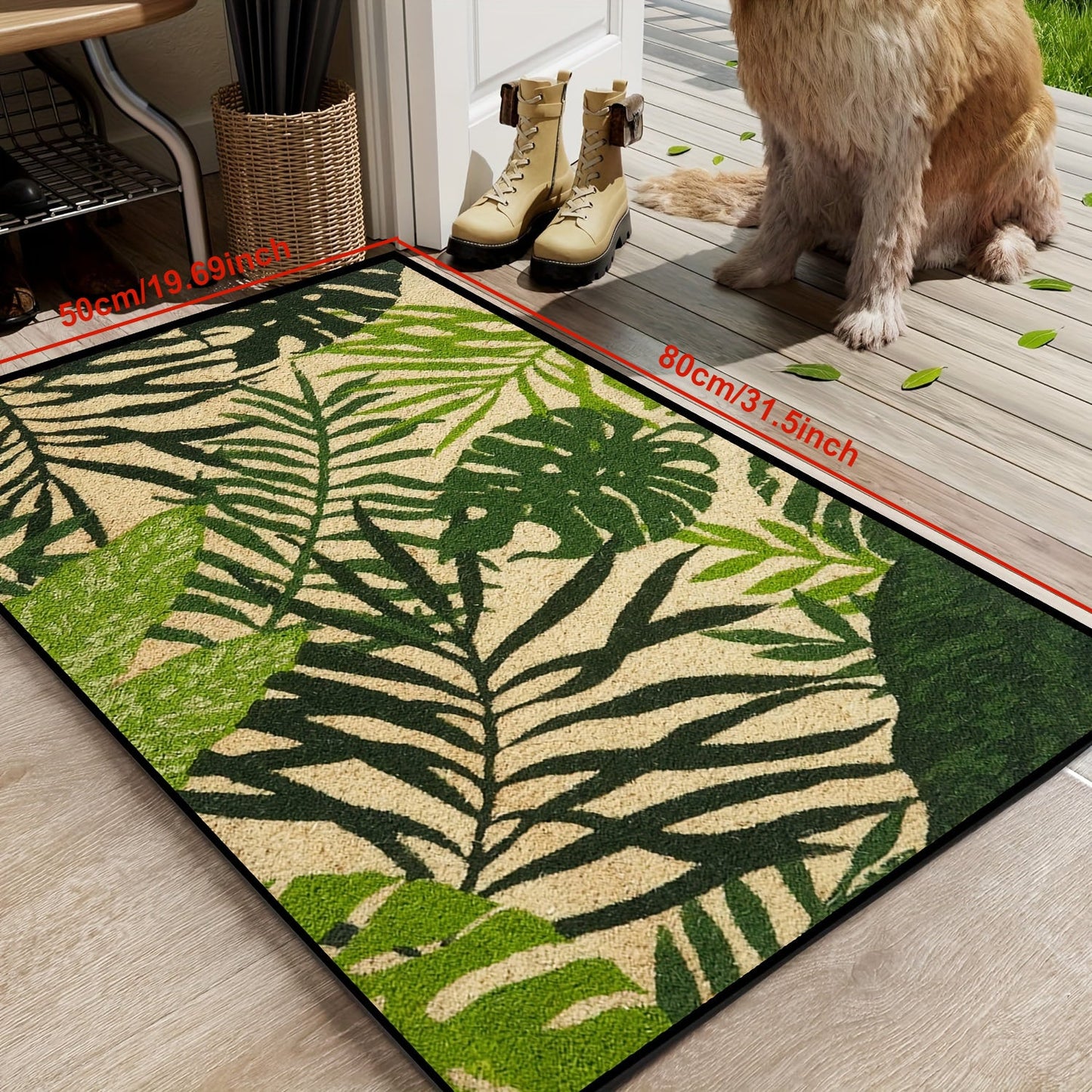 Welcome guests with this stain-resistant polyester floral area rug. This hand-wash only rectangle mat is perfect for entryways, living rooms, kitchens, bedrooms, and porches. Made with machine-made craftsmanship, this indoor accent carpet will add warmth