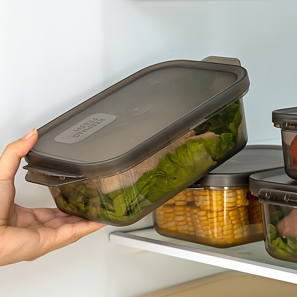 Set of 3 Microwave Safe Plastic Food Storage Containers - Versatile, Secure Clip-on Lid Closure, Square Design, Safe for Freezer and Microwave Use for Convenient Food Storage