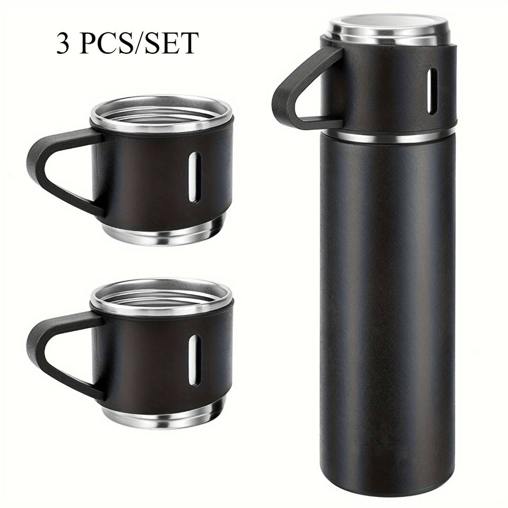 500ml stainless steel thermal mugs for hot and cold beverages. Perfect for RV living, outdoor activities, and office use. Great gift idea.