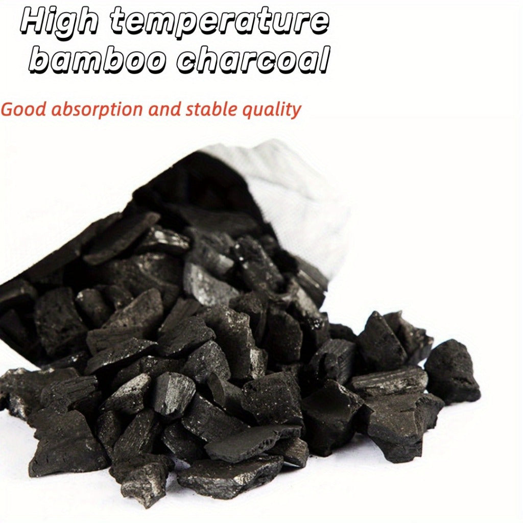 4 bags of 200g bamboo charcoal packs in four colors for odor elimination in various spaces.