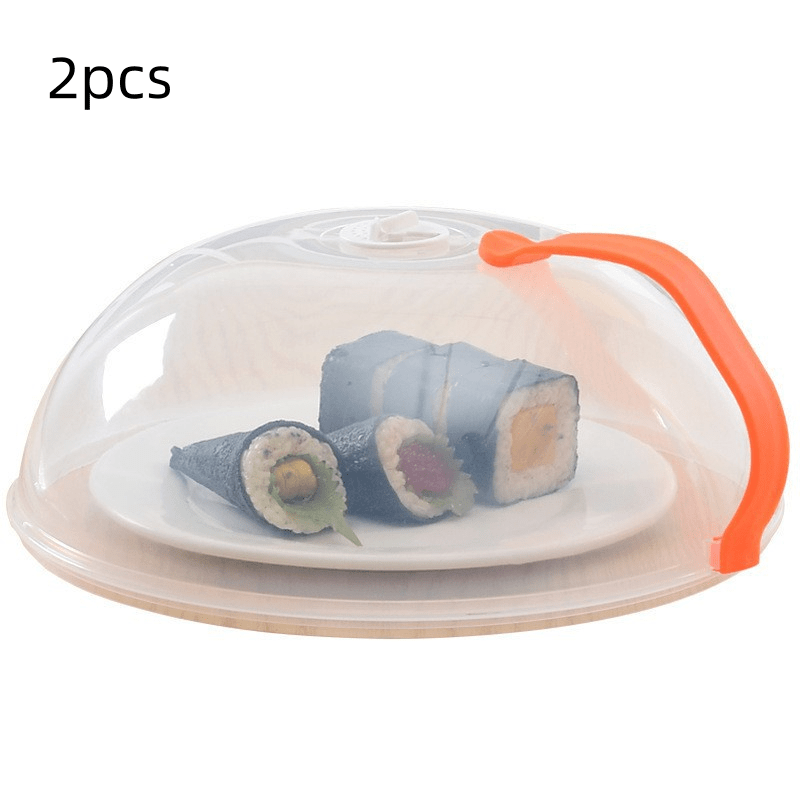 Two Reusable Microwave Splash Covers - Includes Two | Clear, Heat-Resistant, Sealed Food Covers for Kitchen Protection