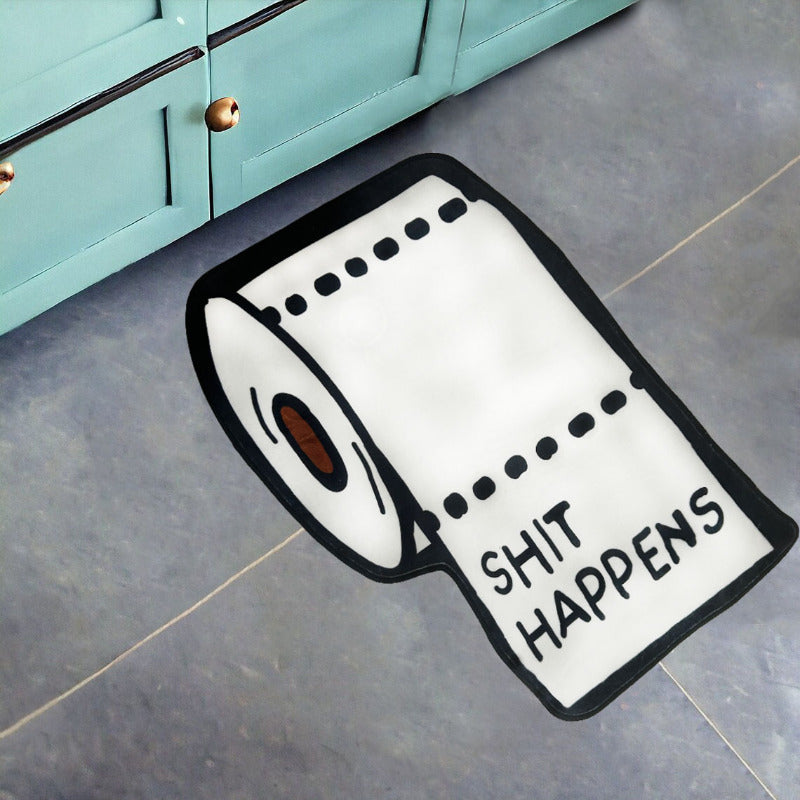 10mm Thickness Home Decor Toilet Paper Roll Shaped Area Rug, Non-Slip, Soft, Machine Washable Polyester Mat for Comfortable Bedroom Indoor Carpet