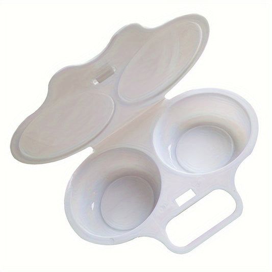 1 Piece Round Plastic Microwave Egg Poacher - A Convenient Kitchen Tool for Making Perfect Omelettes