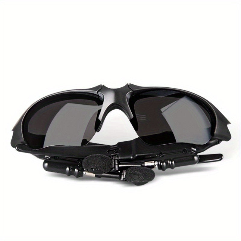 Wireless polarized fashion glasses with built-in mic and USB rechargeable feature. HiFi sound quality for music and calls, perfect for outdoor sports and driving. Comes with gift box.