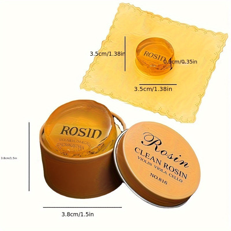 High-quality handmade rosin for violin and cello, reduces dust, improves sound and sensitivity, perfect for performances.