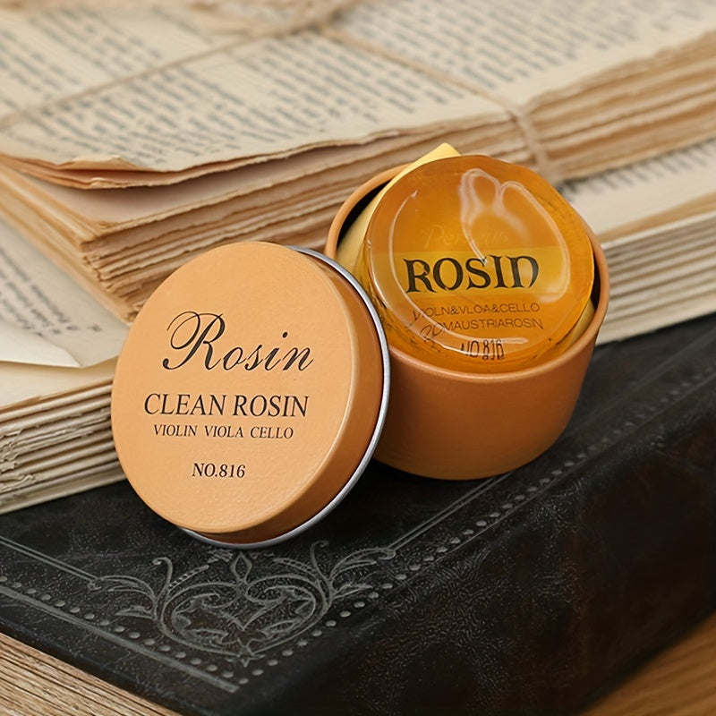 High-quality handmade rosin for violin and cello, reduces dust, improves sound and sensitivity, perfect for performances.