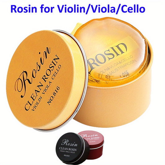 High-quality handmade rosin for violin and cello, reduces dust, improves sound and sensitivity, perfect for performances.