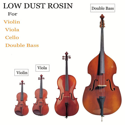 High-quality handmade rosin for violin and cello, reduces dust, improves sound and sensitivity, perfect for performances.