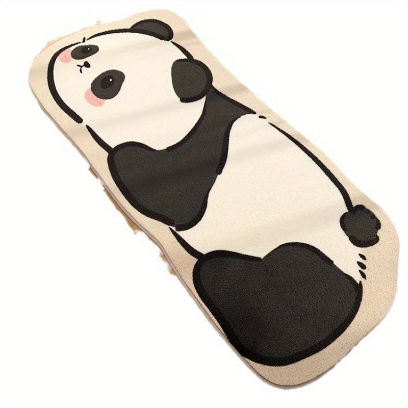 Area rug shaped like cartoon animals - adorable plush mat for bedroom, hand washable and soft polyester blend, perfect for room decor and indoor use. Choose from cute bear and panda designs.