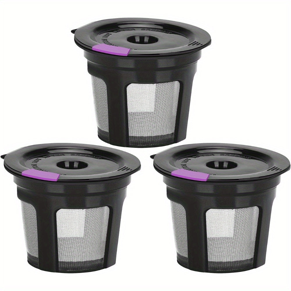 Get 3 out of 6 Reusable K CUPS from LivingAid that are compatible with Keurig Brewers 1.0 or 2.0. These Coffee Filters are made from Stainless Mesh and can be used as a solo filter replacement.