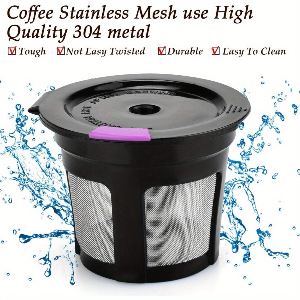 Get 3 out of 6 Reusable K CUPS from LivingAid that are compatible with Keurig Brewers 1.0 or 2.0. These Coffee Filters are made from Stainless Mesh and can be used as a solo filter replacement.