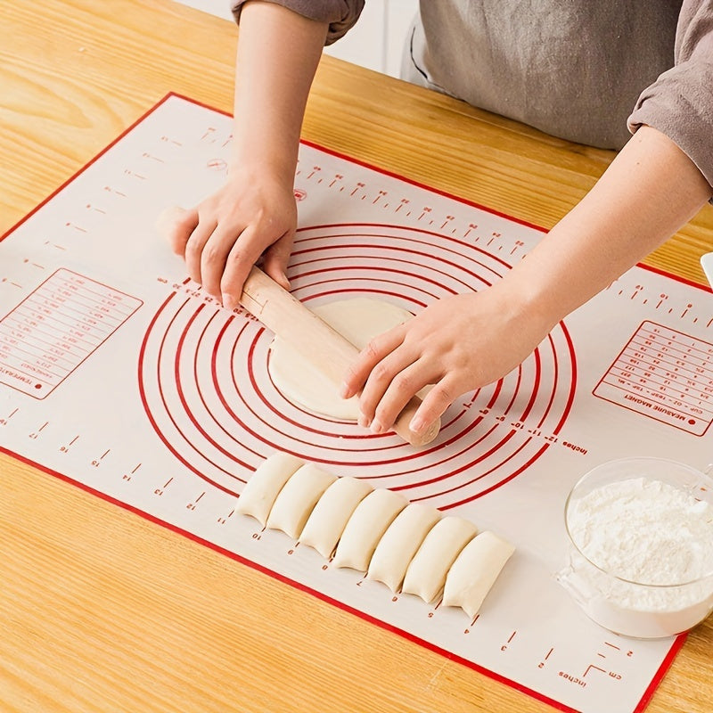 Essential Kitchen Gadget: Non-Stick Silicone Pastry Mat for Pizza, Cakes, and Cookies - Extra-Large Size 60.2cm x 39.88cm - Food-Safe and Perfect for Baking and Dough Rolling