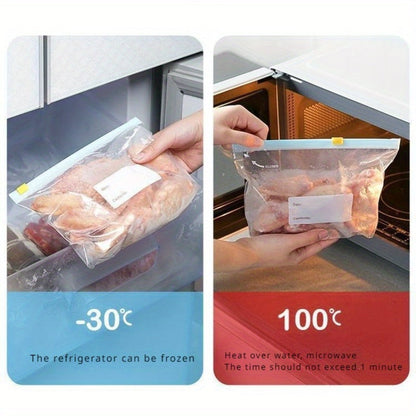 Set of 10 Reusable Food Storage Bags in 3 Sizes - Clear and Durable, Made from Food-Grade Plastic, Perfect for Organizing Grains, Nuts, Tea, and More in the Fridge