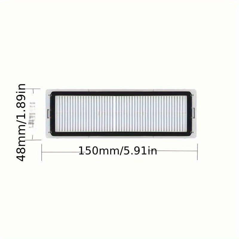 Replacement pack of five washable dust filters for Z10 Pro/L10s Ultra robot vacuum, compatible with plastic floor attachments.