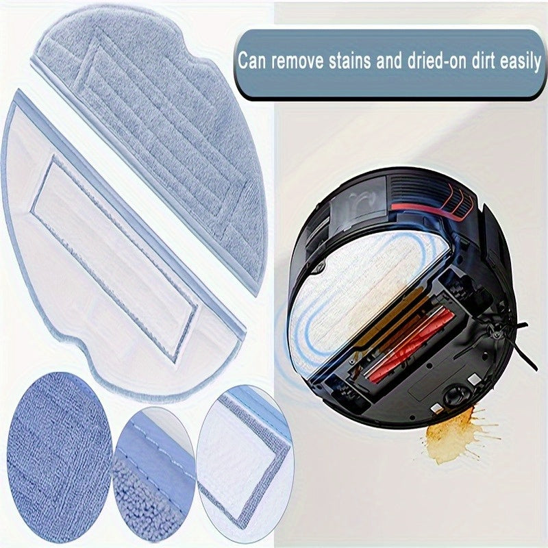 Replacement kit for Roborock S7/S7 MaxV/S7 MaxV Plus/S7 MaxV Ultra/S7 Pro Ultra/S8/S8+ Series Robot Vacuum includes 6 dust bags and 4 microfiber mop pads. Featuring strong adhesion and sealed technology, this kit also includes plastic floor attachment