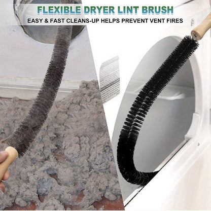 The Sturdy Stainless Steel Bristles & Rubber Tip Flexible Dryer Vent Cleaning Kit - Perfect for Most Dryers & Vacuums, Great Housewarming Gift for Homeowners, Surface Protection and Complete Flexibility