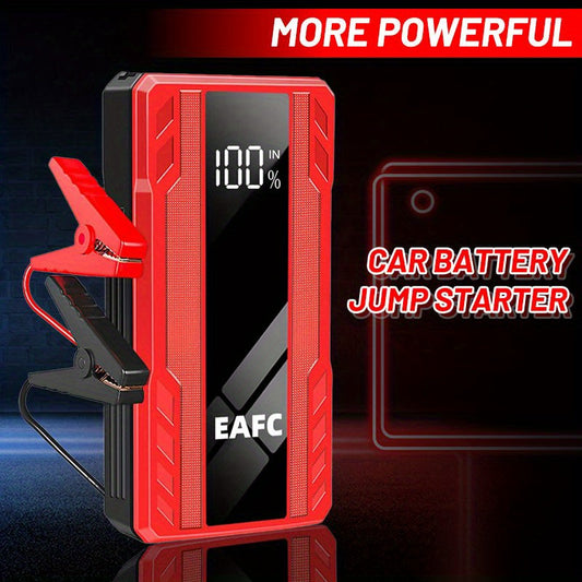 EAFC 1200A Portable Car Jump Starter with USB Type-C Rechargeable, LED Lighting, Digital Display for 3.0L Petrol & Diesel Engines - Emergency Auto Starting Device.