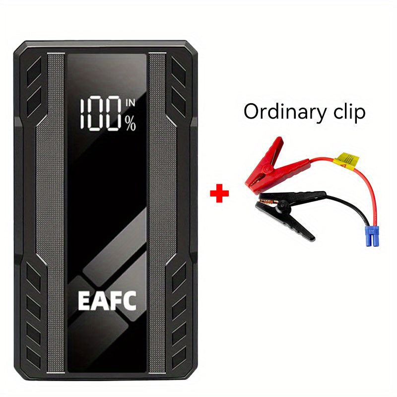 EAFC 1200A Portable Car Jump Starter with USB Type-C Rechargeable, LED Lighting, Digital Display for 3.0L Petrol & Diesel Engines - Emergency Auto Starting Device.