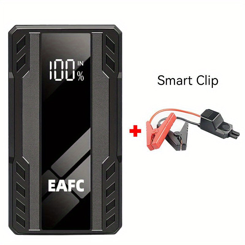 EAFC 1200A Portable Car Jump Starter with USB Type-C Rechargeable, LED Lighting, Digital Display for 3.0L Petrol & Diesel Engines - Emergency Auto Starting Device.