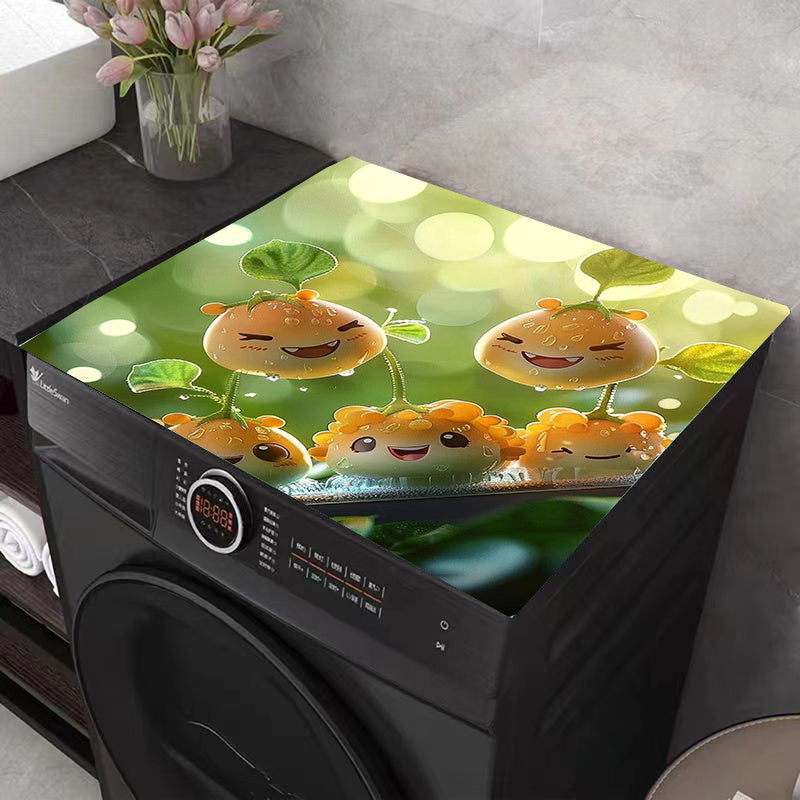 Christmas-themed laundry machine cover in a jolly design, measuring 60cm/23.62in. Ideal for adding a festive touch to your home decor and party accessories. Crafted from durable polyester, this cover is waterproof and sunproof for long-lasting use.