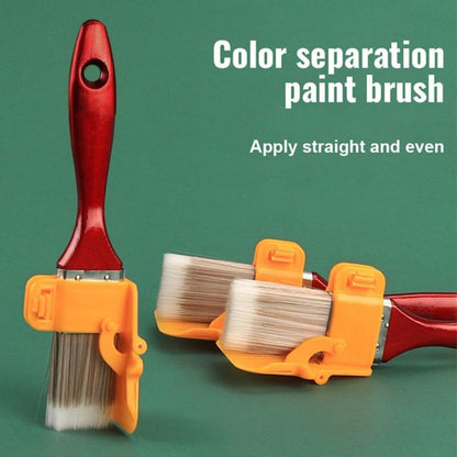 The Painter's Edge Brush is a versatile 2-in-1 tool featuring a color separation guide for precise painting. With a durable plastic handle, this multi-use DIY tool is perfect for edging frames, walls, windows, and ceilings. No electricity is needed