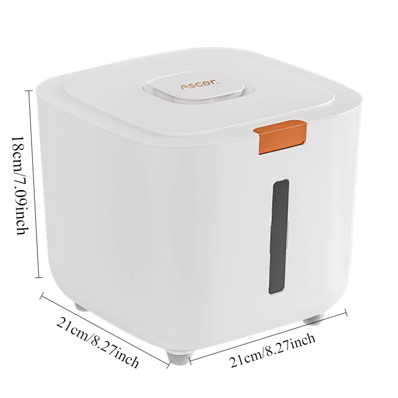 Essential Kitchen Organization: Premium Airtight Rice Dispenser - Keeps Rice, Cereals, Grains, and Flours Fresh with Insect and Moisture Proof Food-Grade Plastic Storage Container