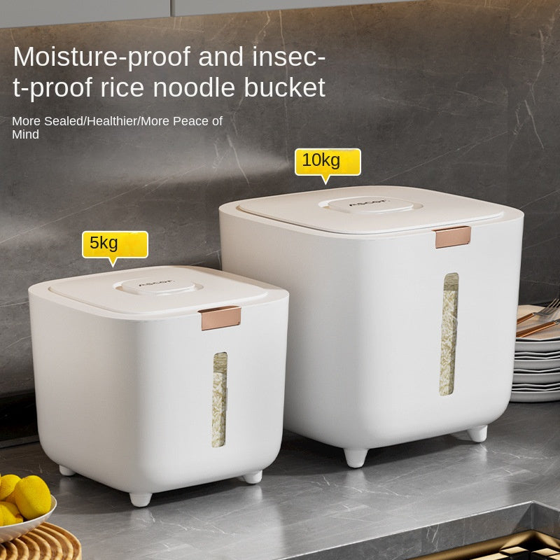 Essential Kitchen Organization: Premium Airtight Rice Dispenser - Keeps Rice, Cereals, Grains, and Flours Fresh with Insect and Moisture Proof Food-Grade Plastic Storage Container