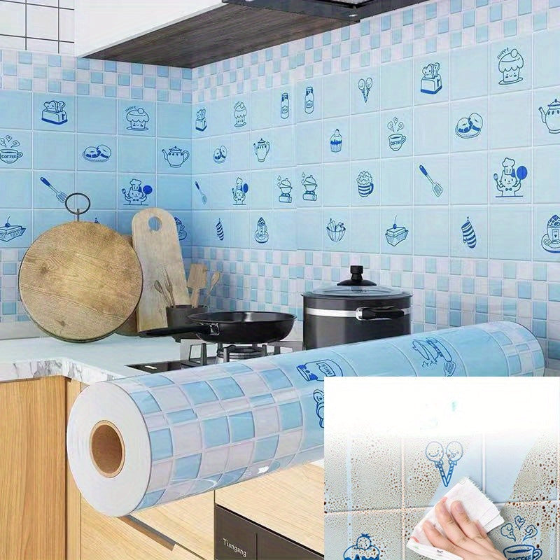 Waterproof Kitchen Protection Sticker Roll - Self-Adhesive, Oil-Resistant, Heat-Resistant For Stoves, Cabinets, Tiles, and More - Ideal Kitchen Supplies and Accessories