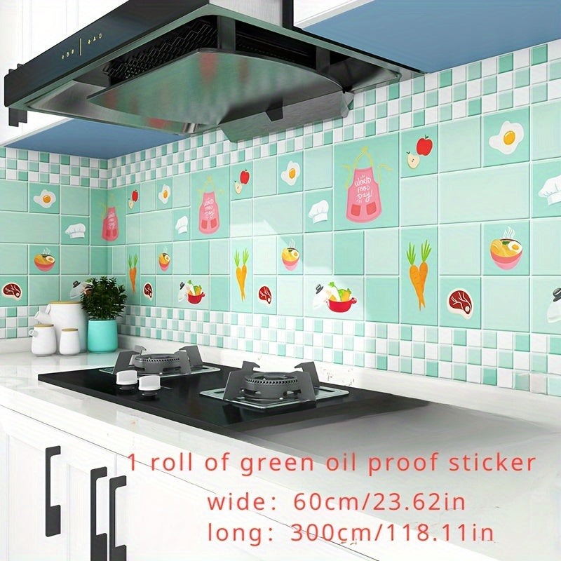 Waterproof Kitchen Protection Sticker Roll - Self-Adhesive, Oil-Resistant, Heat-Resistant For Stoves, Cabinets, Tiles, and More - Ideal Kitchen Supplies and Accessories