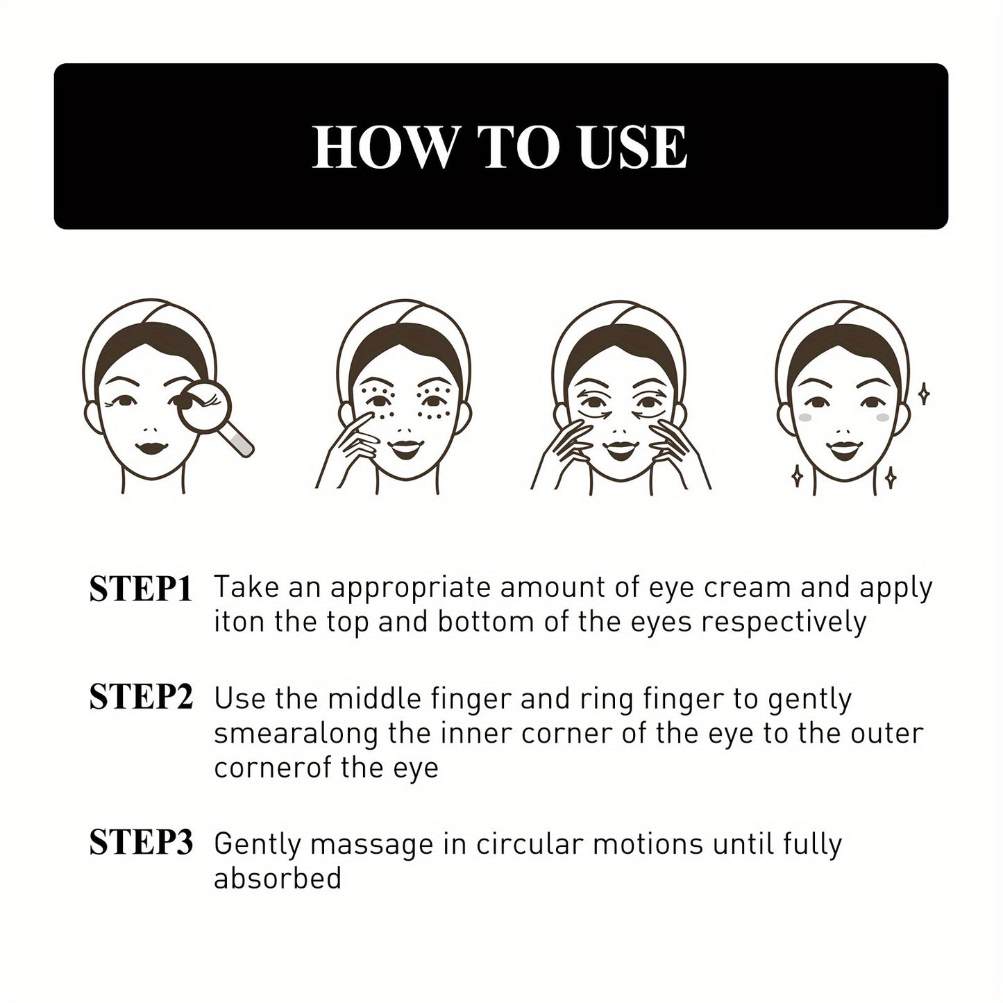 OUHOE Instant Eye Tightener Cream for all skin types. Firming and hydrating with Niacinamide & Hyaluronic Acid. Fragrance-free, enhances eye contour and moisture levels, for daily use.