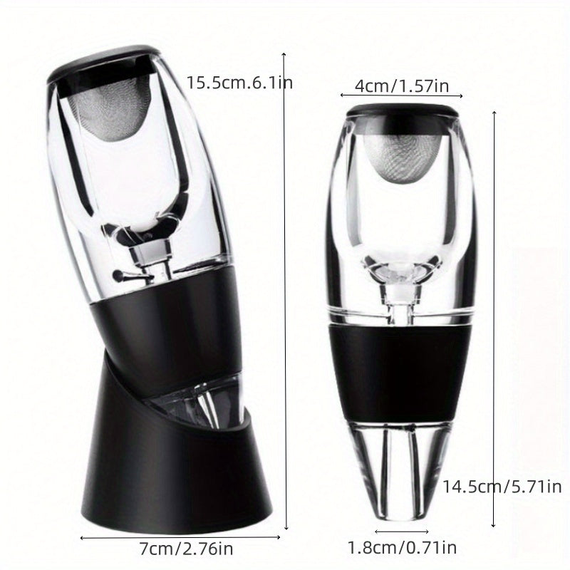 Magic Wine Aerator Decanter: Premium accessory for quick aerating of red and white wines, no electricity required, made of durable plastic.