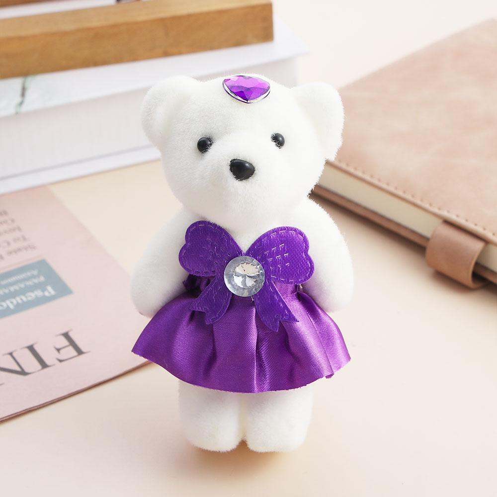 Small bear bouquet with 10 pieces for birthdays, weddings, Valentine's Day, featuring hard foam and plush materials.