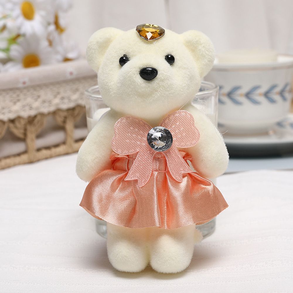 Small bear bouquet with 10 pieces for birthdays, weddings, Valentine's Day, featuring hard foam and plush materials.