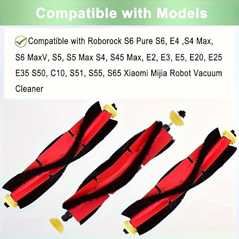 Upgrade your cleaning routine with a 3 pack of high-quality brush replacement parts designed for a range of Roborock and Xiaomi MiJia robot vacuums. Compatible with popular models such as the S6, S4 Max, S5 Max, E3, and more, these premium replacement