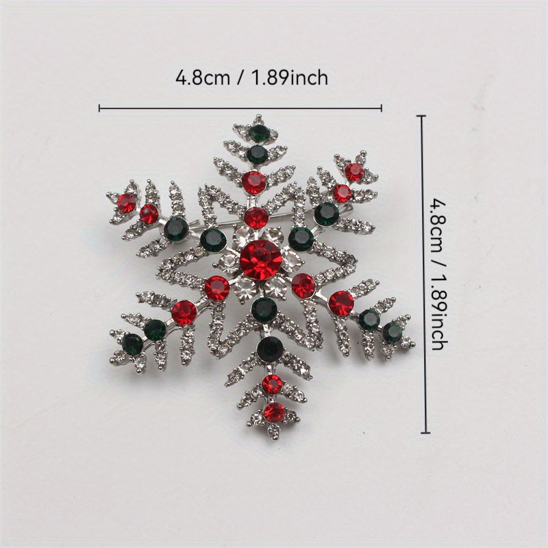 Upgrade your style with this exquisite Luxury Rhinestone Snowflake Brooch Pin. Perfect for adding a touch of elegance to your party attire or as a festive decoration for your clothing, bags, and hats. Elevate your personal style with its sparkling charm