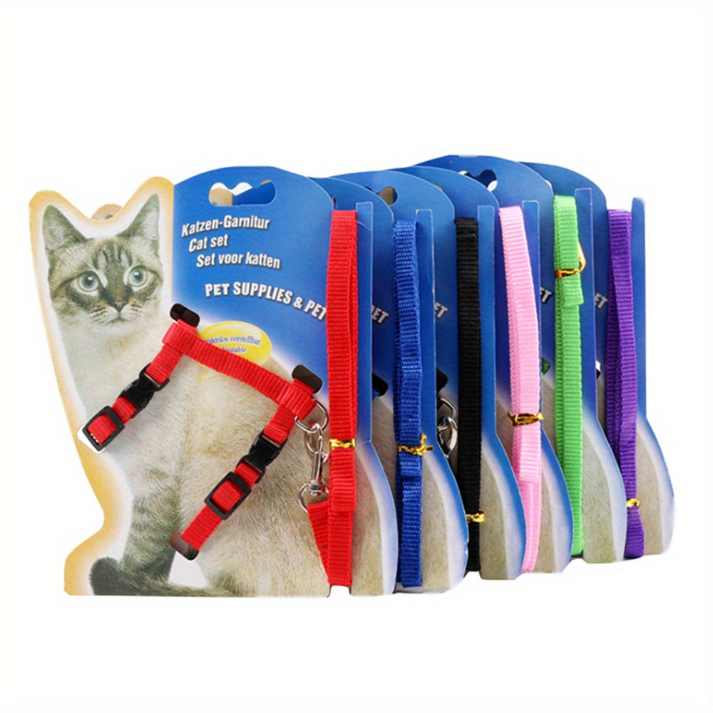 Safe and comfortable cat harness and leash set for kittens to keep them secure and happy.