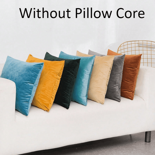 Modern solid color throw pillow cover made of skin-friendly polyester, featuring a zippered design for easy machine washing. Available in multiple vibrant colors for living room sofa decor.