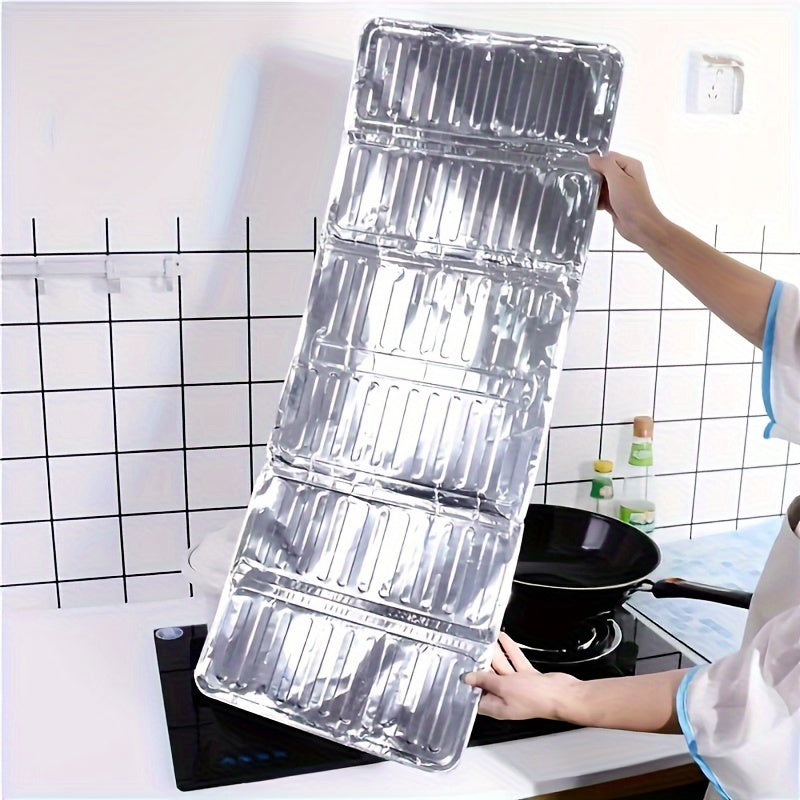 Aluminum Foil Insulation Board for Kitchen Protection - Non-Food Grade Metal Splash Guard, High-Temperature Resistant, Ideal for Frying Oil Separation, Stove Top & Side Protector - Cooking Accessory