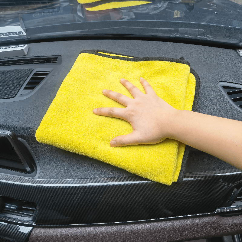 Thick microfiber towel for truck and car wash, super absorbent and extra large for drying and detailing.